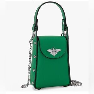 Montana West Green Crossbody Bag with Silver Accents